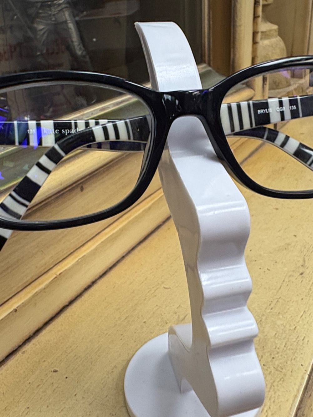 kate spade Black and White Stripe Eyeglass Frames